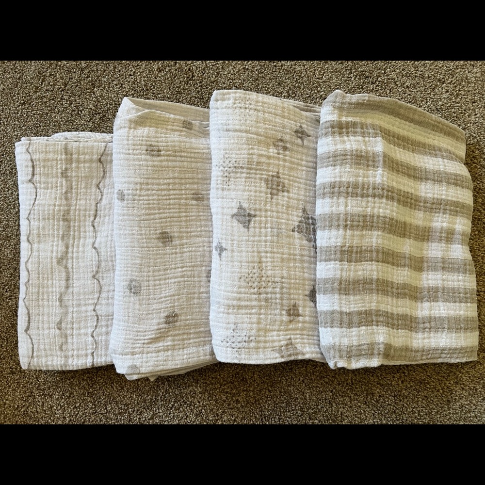 SOLD!! Aden and Anais muslin swaddles.